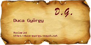 Duca György névjegykártya